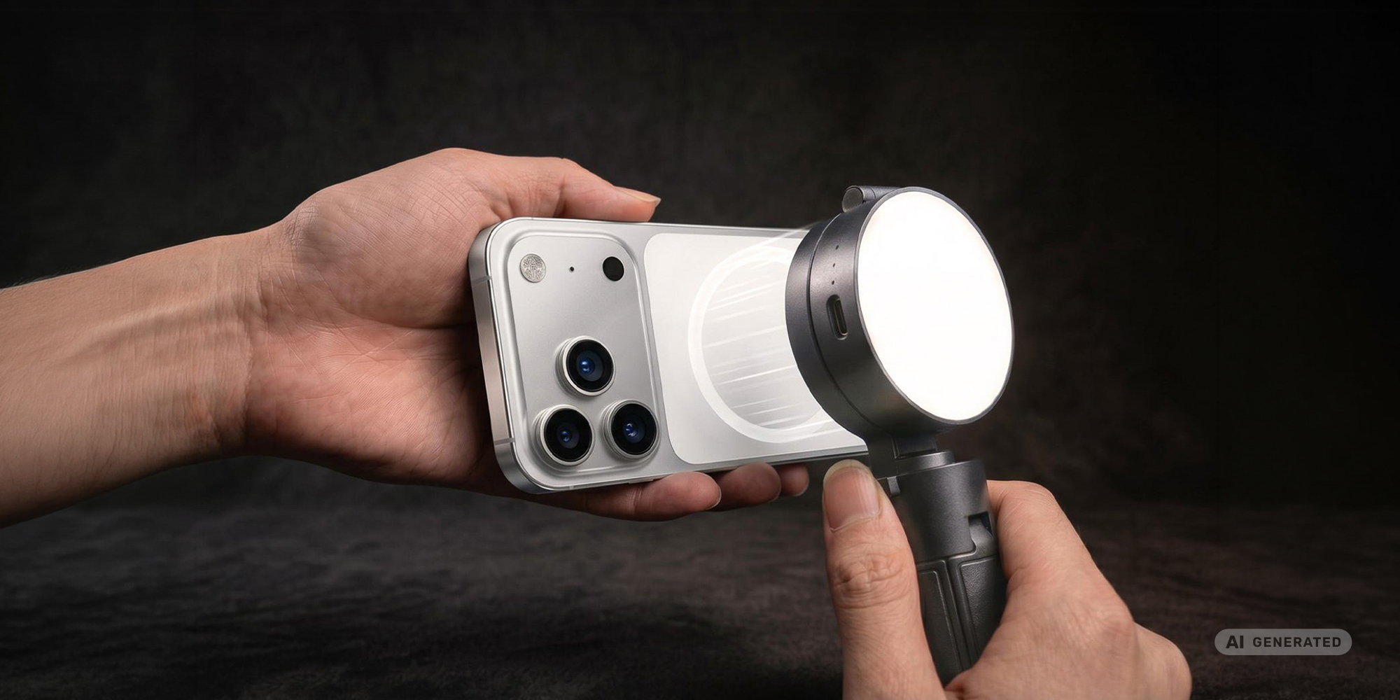 Selfie stick Ulanzi MT40 z lampą LED - WB (2500 K - 8500 K)